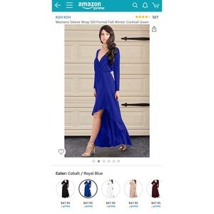 Wrap Slit Maxi Dress